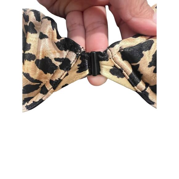 Vintage Victorias Secret Cheetah velour Bra 34B - Picture 3 of 6